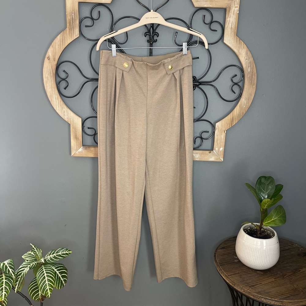 H&M Tan Wide Leg Women's Pants